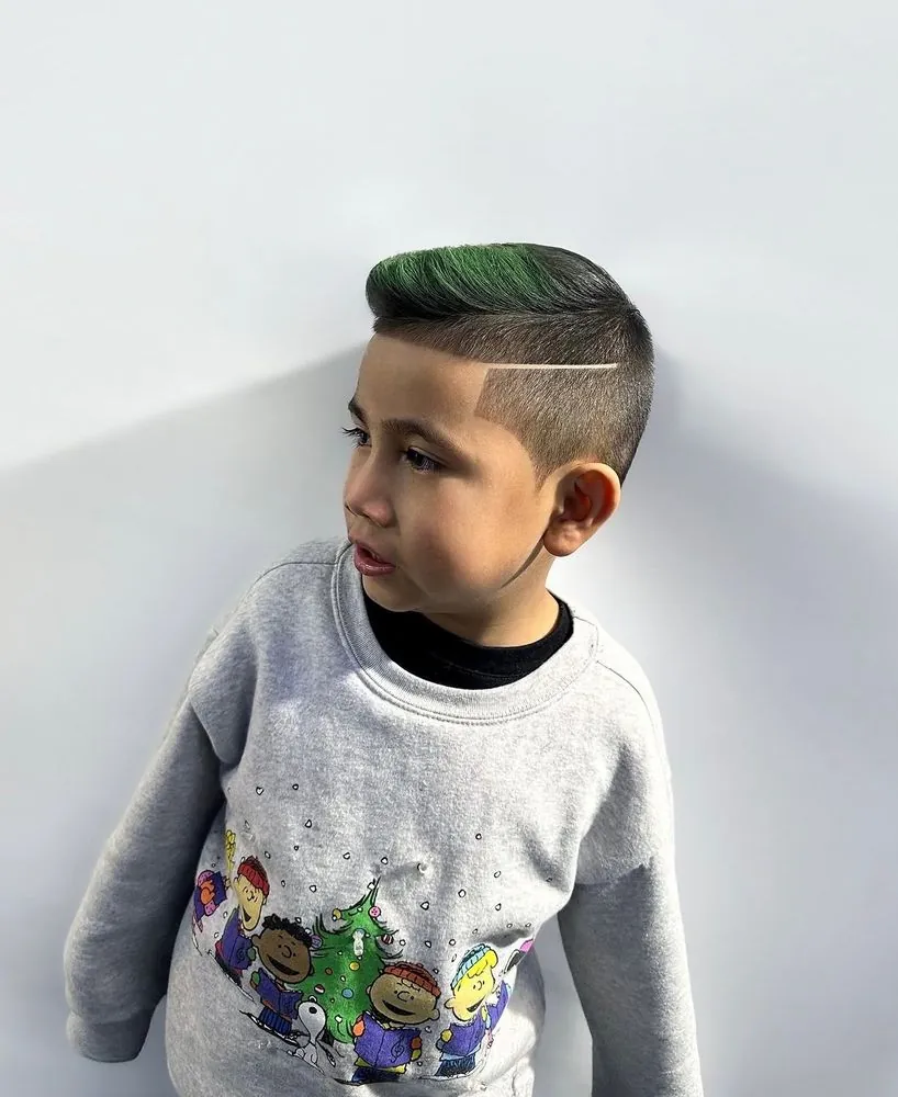 Kids cut with hard part by Legacy Barbershop